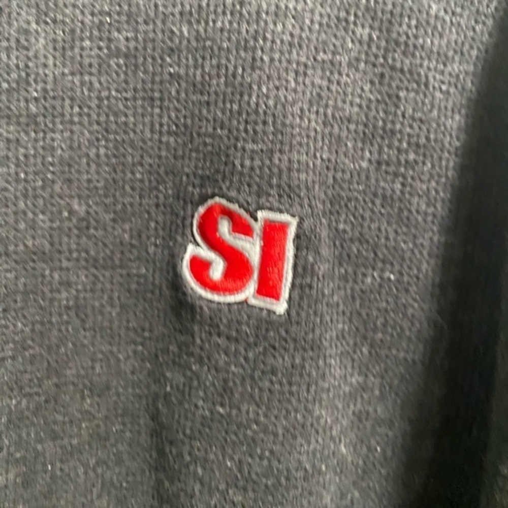 Sports Illustrated Mens Sweater Black Heathered Long Sleeves Crew Pullover,Large - Picture 3 of 4